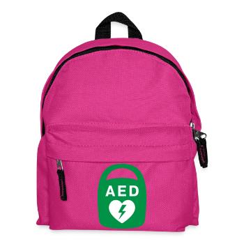 AED Heart Emergency Medical Icon - Kids' Backpack - fuchsia - Front
