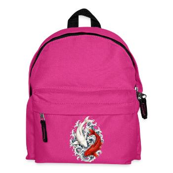 Koi Carp in Japanese Irezumi Tattoo Style - Kids' Backpack - fuchsia - Front