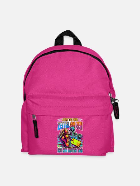 Neon Skelett Zeh Zettel - Kinder Rucksack - Fuchsia