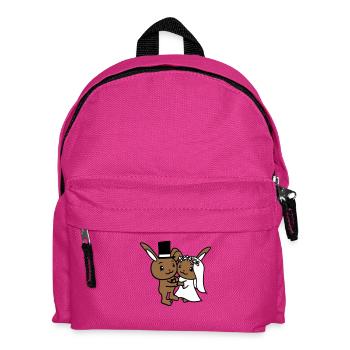 2 lapins mariage marié marié fiancé fiancé - Sac à dos Enfant - fuchsia - Devant