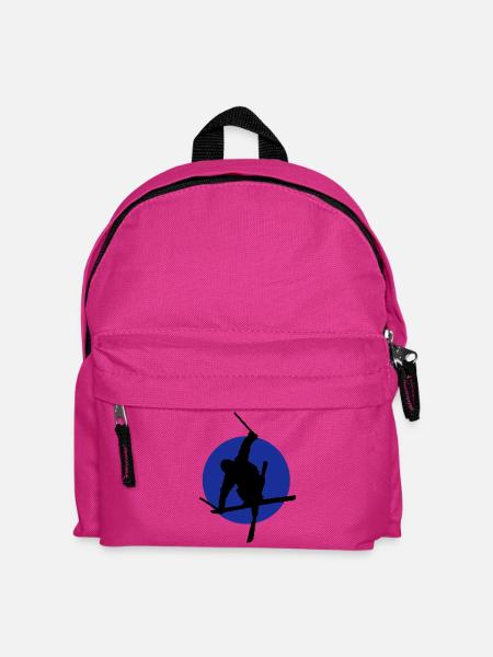 Ski Freestyler Symbol - Kinder Rucksack - Fuchsia