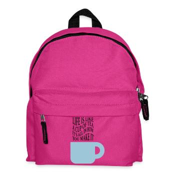 Das Leben ist wie Tee - Kinder Rucksack - Fuchsia - Vorne