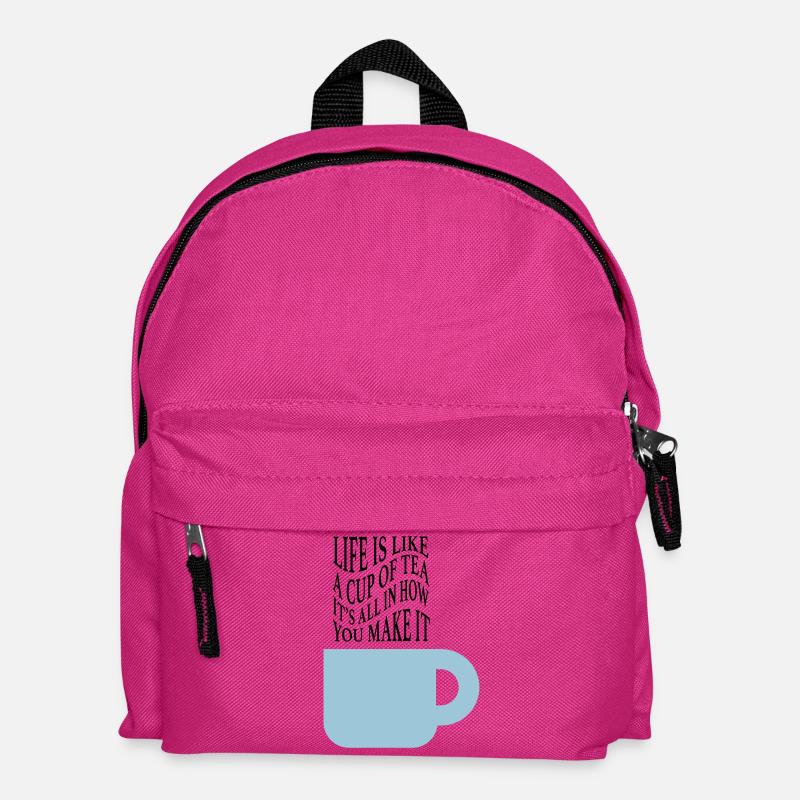 Life like tea - Kids' Backpack - fuchsia