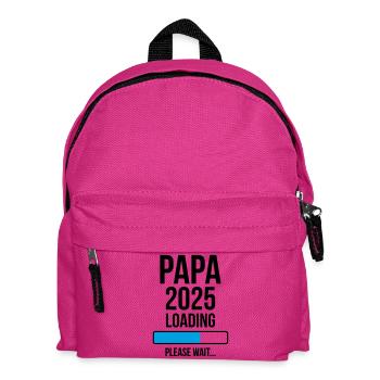 Papa 2025 Loading Bitte warten... - Kinder Rucksack - Fuchsia - Vorne