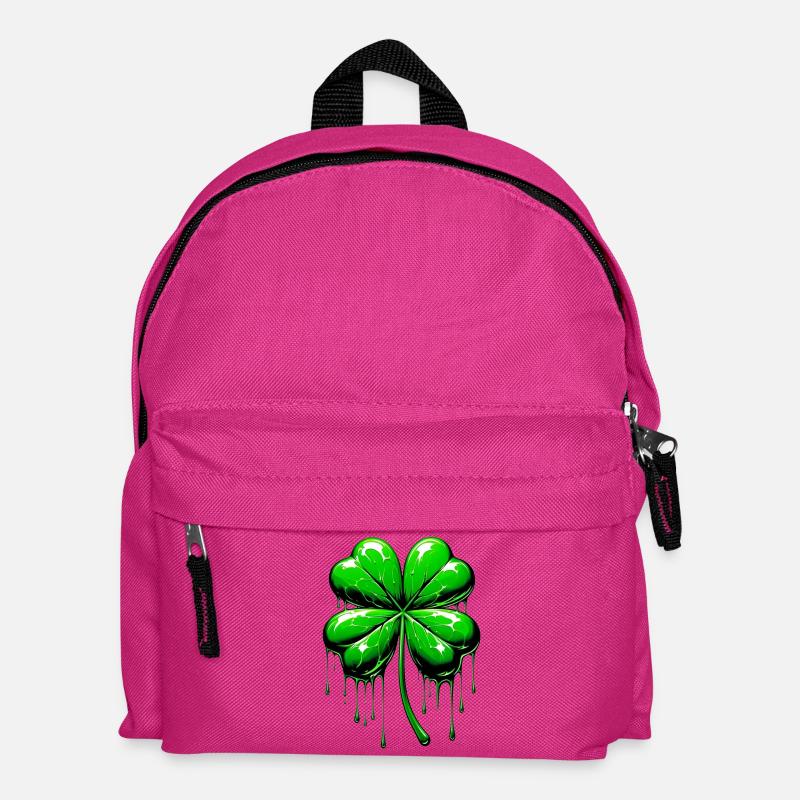 Vierblättriges Kleeblatt - Kinder Rucksack - Fuchsia