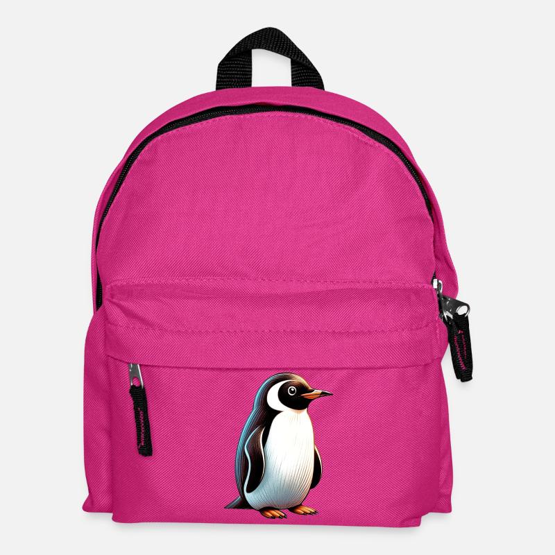 Pinguin - Kinder Rucksack - Fuchsia