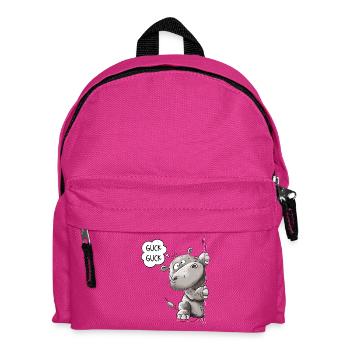 Guck Guck Nilpferd I Flusspferd I Hippotamus - Kinder Rucksack - Fuchsia - Vorne