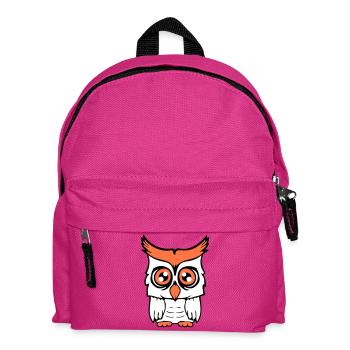 Eule Vogel Uhu Nachtvogel Schleiereule Kauz Comic - Kinder Rucksack - Fuchsia - Vorne
