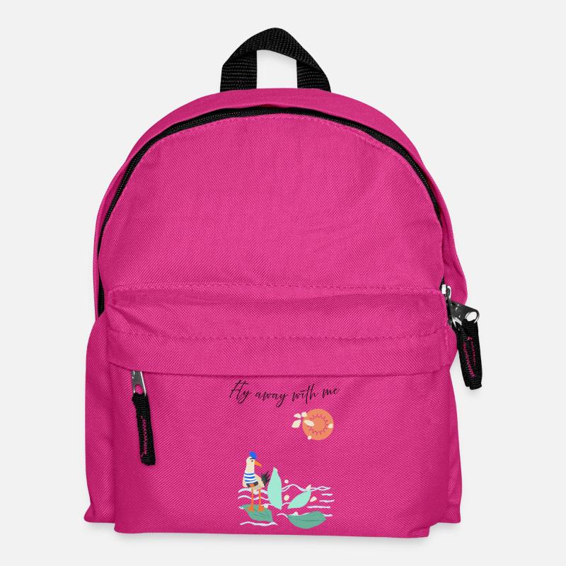 Küstenvogel im Urlaub - Kinder Rucksack - Fuchsia