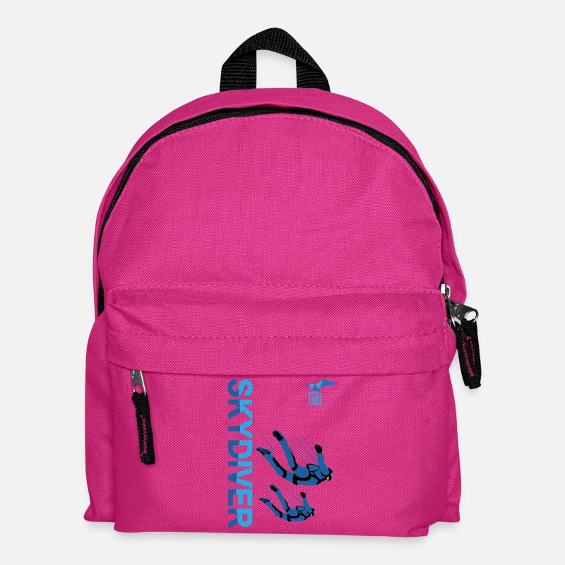 Fallschirmspringer Paragliding | Blauer Himmel Lebendige Farbe - Kinder Rucksack - Fuchsia