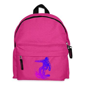 Motif de snowboard amusant - Sac à dos Enfant - fuchsia - Devant