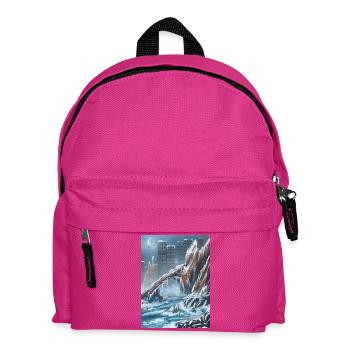 Icy Rocky Bridge over City - Kids' Backpack - fuchsia - Front