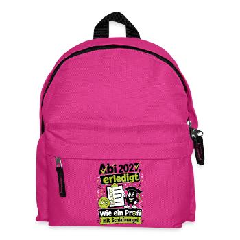 Profi mit Schlafmangel - Kinder Rucksack - Fuchsia - Vorne