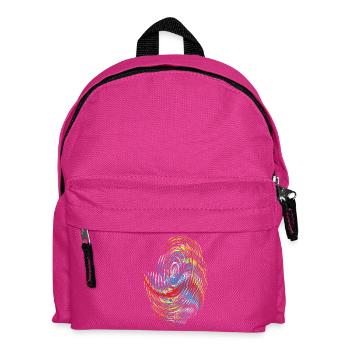 Rainbow Spiral Neon Pattern - Kids' Backpack - fuchsia - Front