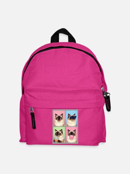 Katzen Ragdoll Katze - Kinder Rucksack - Fuchsia