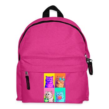 Katzen Perser Katze - Kinder Rucksack - Fuchsia - Vorne