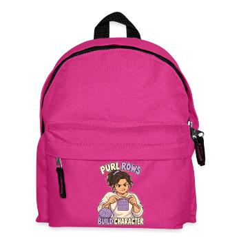 Linke Maschen formen Charakter - Kinder Rucksack - Fuchsia - Vorne