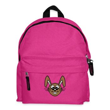 Hase Kaninchen Häschen Cartoon Kleintier niedlich - Kinder Rucksack - Fuchsia - Vorne