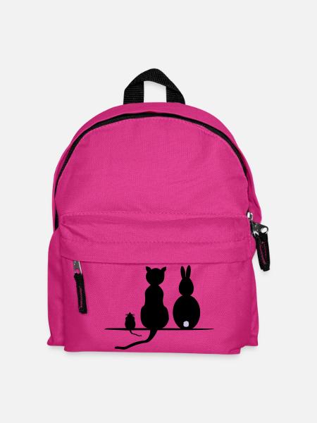Katz Maus Hase - Kinder Rucksack - Fuchsia