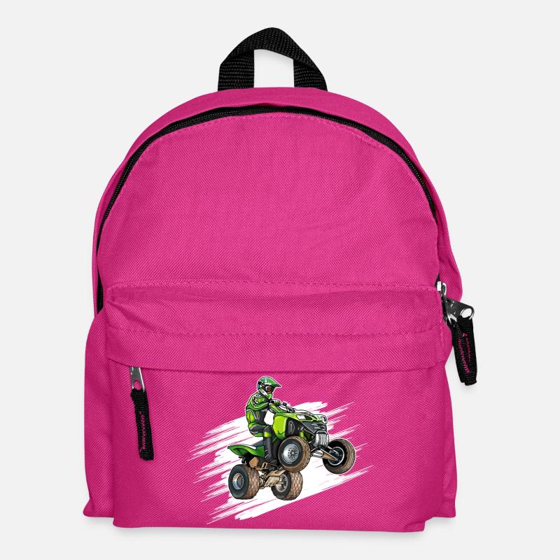 Motorrad, Quad - Kinder Rucksack - Fuchsia