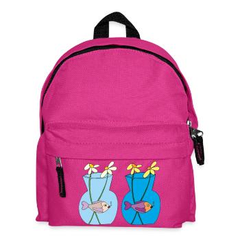 fisch im glas 2er - Kinder Rucksack - Fuchsia - Vorne