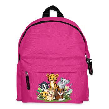 Tierfreunde im Dschungel - Kinder Rucksack - Fuchsia - Vorne