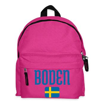Boden Schweden Flaggentypografie - Kinder Rucksack - Fuchsia - Vorne