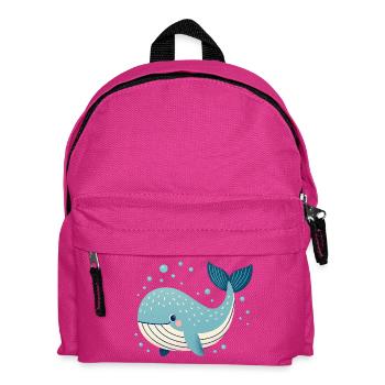 Blauwal mit Blasen - Kinder Rucksack - Fuchsia - Vorne