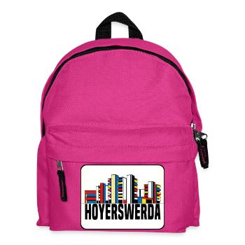Hoyerswerda Plattenbau - Kinder Rucksack - Fuchsia - Vorne
