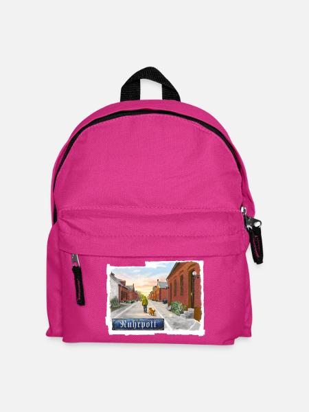 Zechensiedlung im Ruhrpott - Kinder Rucksack - Fuchsia