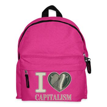 I Love Capitalism Unternehmer Aktien Kapitalismus - Kinder Rucksack - Fuchsia - Vorne