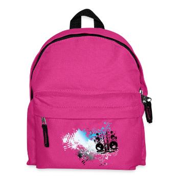 Frutiger Metro speakers - Floral Grunge Splash - Kids' Backpack - fuchsia - Front