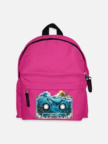 Unterwasserwal-Kassetten-Kunst - Kinder Rucksack - Fuchsia
