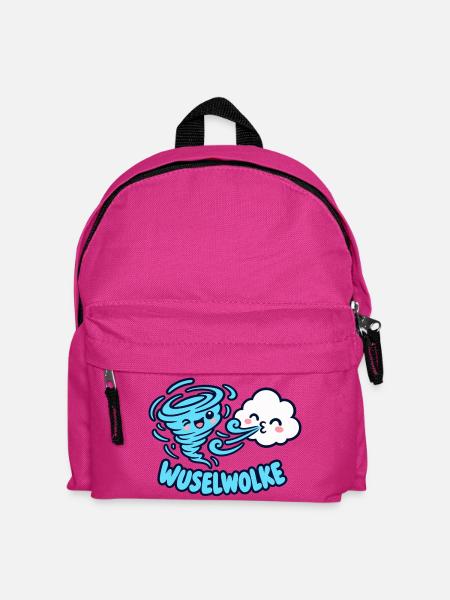 Wuselwolke – Lustiges Wind & Wolken Kinder Motiv - Kinder Rucksack - Fuchsia