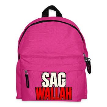 Sag Wallah – Lustiger Statement Spruch - Kinder Rucksack - Fuchsia - Vorne