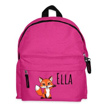 Fuchs - Mein Name ist Ella - Süßes Waldtier - Kinder Rucksack - Fuchsia - Vorne