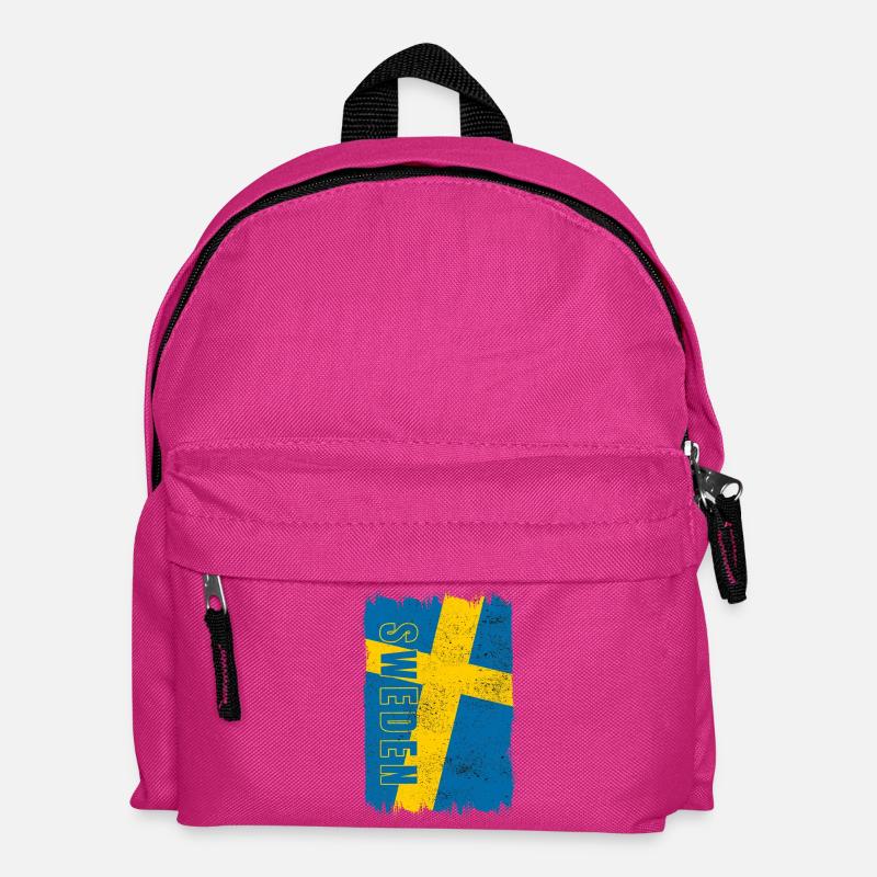Schweden Flagge - Kinder Rucksack - Fuchsia