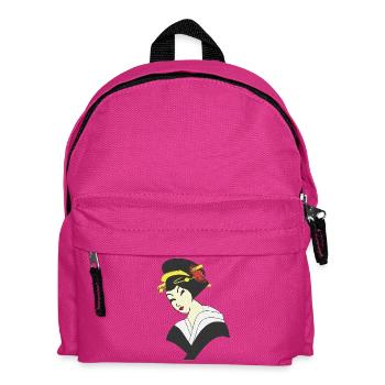 japanische tradition, japanische frau - Kinder Rucksack - Fuchsia - Vorne
