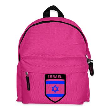 Coat of Arms Israel Star of David Jewish Flag Flag Stand - Kids' Backpack - fuchsia - Front