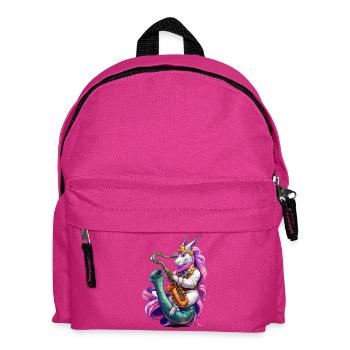 Sparkling Unicorn Saxophone - Kids' Backpack - fuchsia - Front