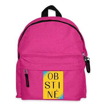 Stur im gelben Kontrast - Kinder Rucksack - Fuchsia - Vorne