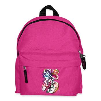 Balade à moto colorée - Sac à dos Enfant - fuchsia - Devant