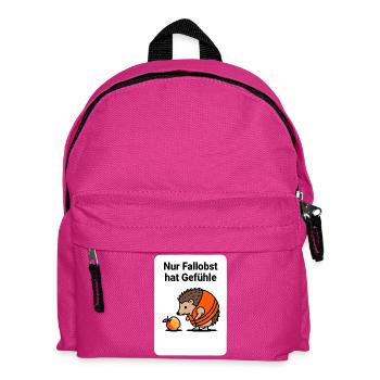 Frutarier Fallobst Gefühle Shirt - Kinder Rucksack - Fuchsia - Vorne