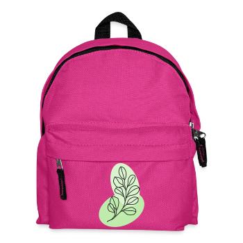 Botanische Eukalyptusblattlinie in Pastell - Kinder Rucksack - Fuchsia - Vorne