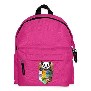 Panda in the pocket - Kids' Backpack - fuchsia - Front