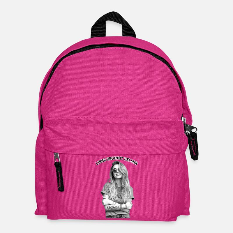 Liebe beginnt bei mir - Kinder Rucksack - Fuchsia