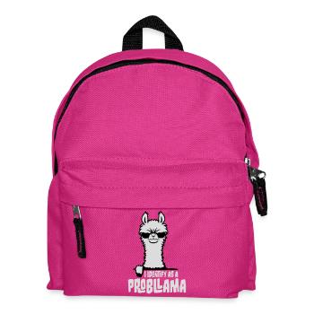 I Identify As A Probllama Cool Lama Problem Spruch - Kids' Backpack - fuchsia - Front