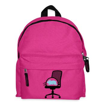  Hamsterrad auf Bürostuhl - Kinder Rucksack - Fuchsia - Vorne