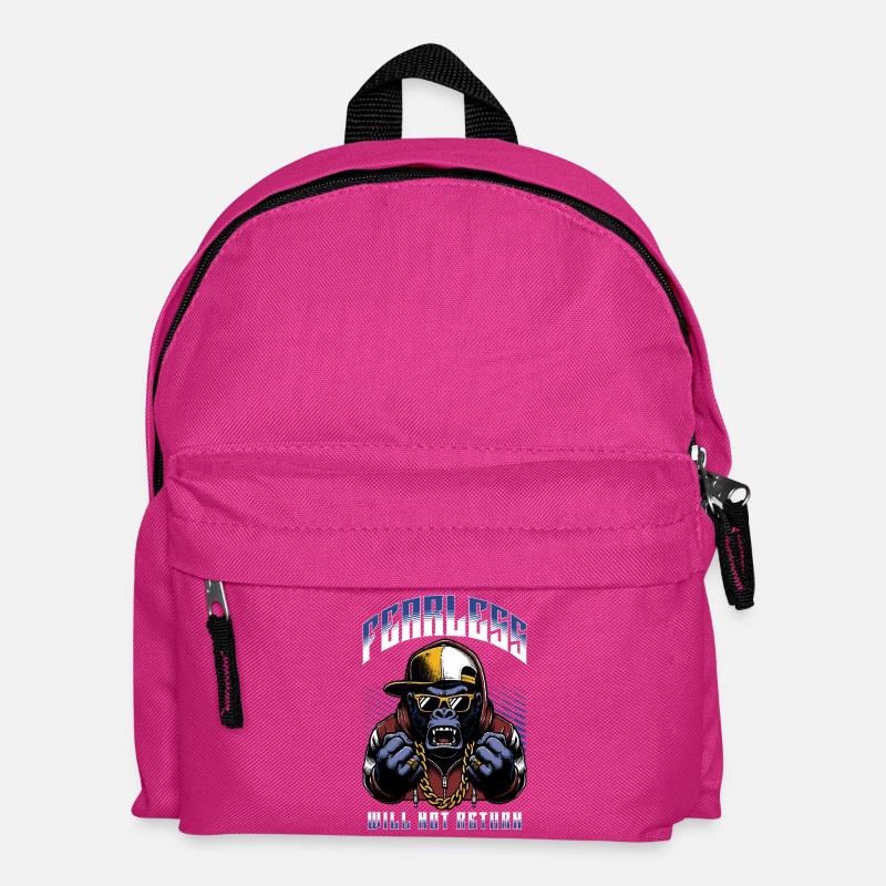 Gorilla Hustler Not Returning - Kids' Backpack - fuchsia