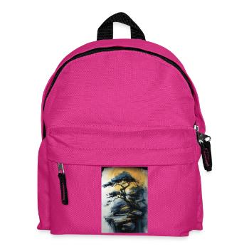 Einsame Kiefer auf leuchtender Klippe - Kinder Rucksack - Fuchsia - Vorne
